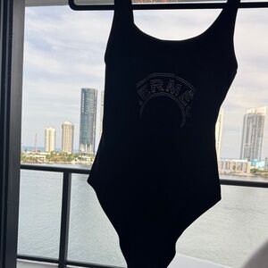 Hermes Black Bodysuit with  Logo